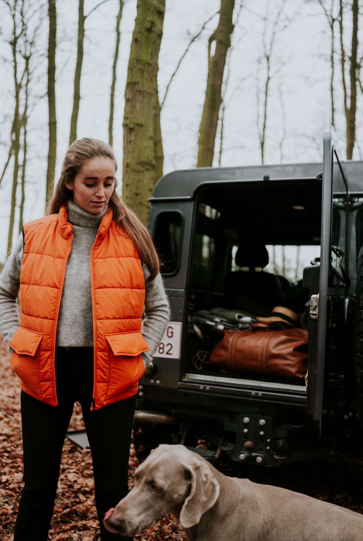 DOWN BODYWARMER ORANGE