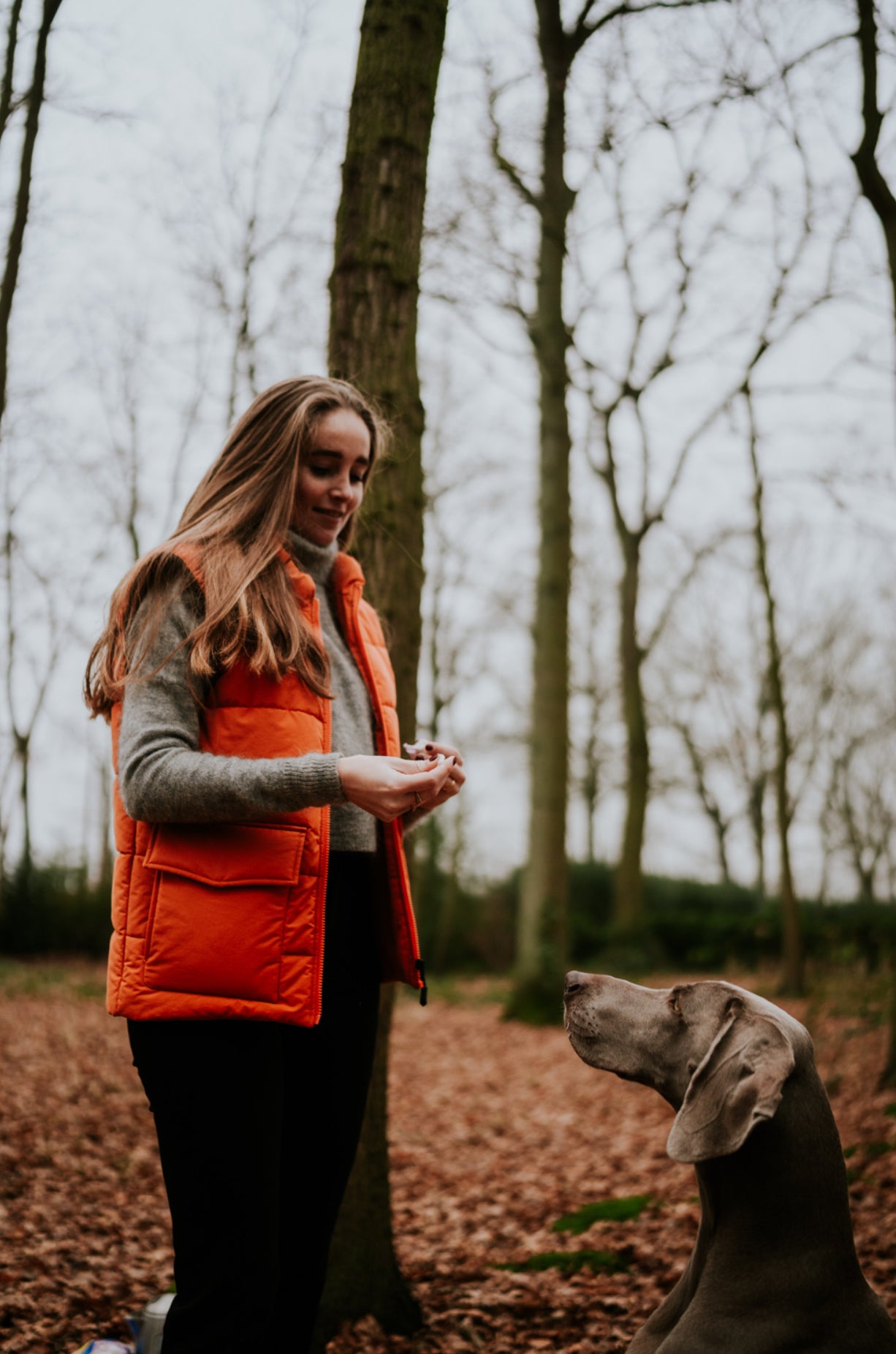 DOWN BODYWARMER ORANGE