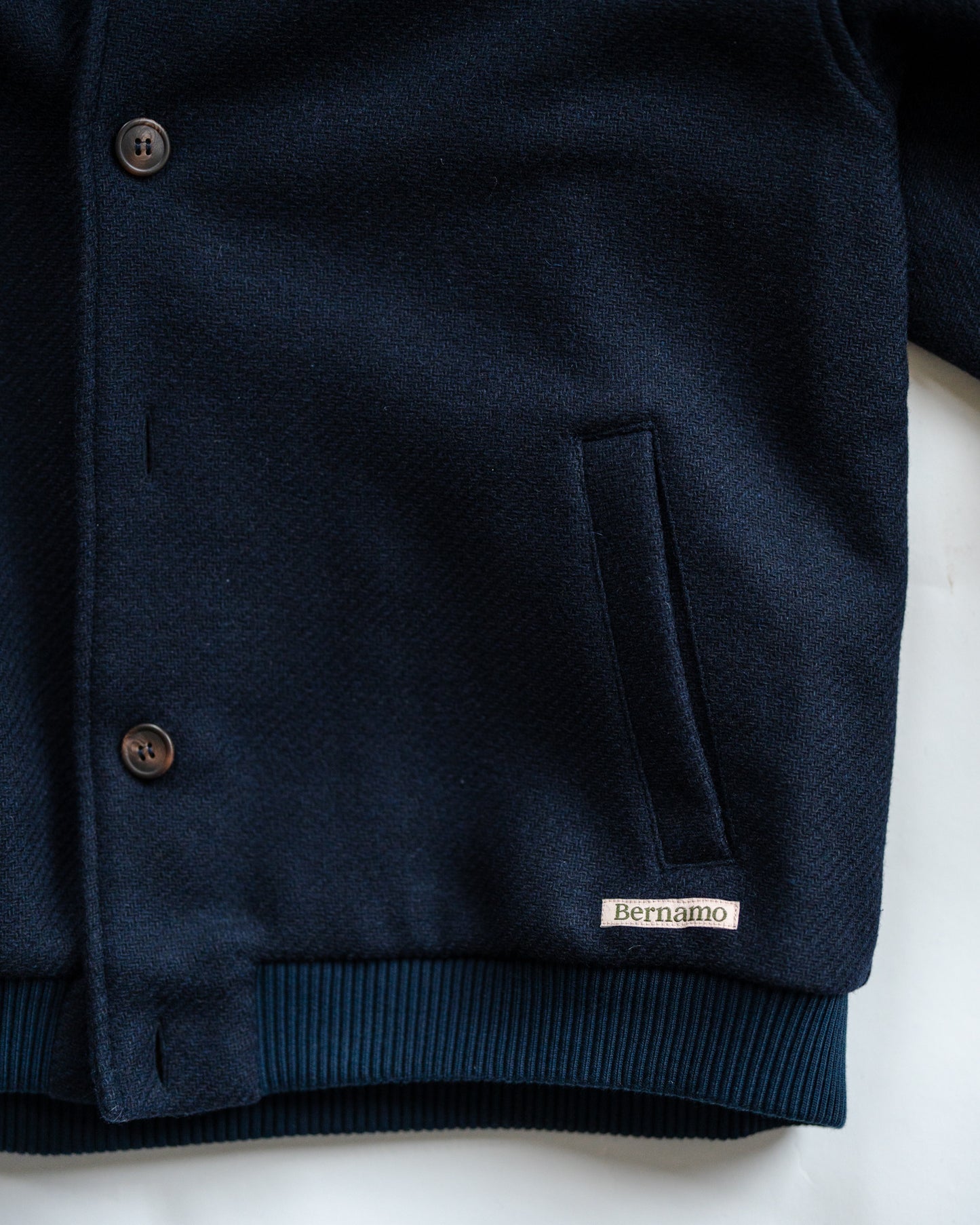 WOOL BOMBER JACKET NAVY