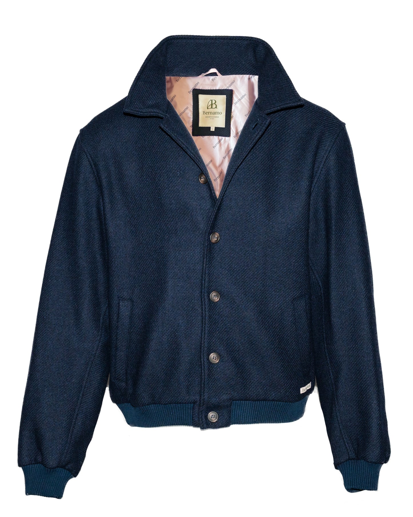 WOOL BOMBER JACKET NAVY