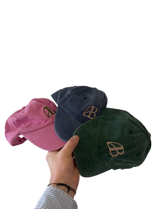 vintage caps in 3 colours