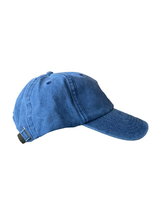 vintage cap denim blue side